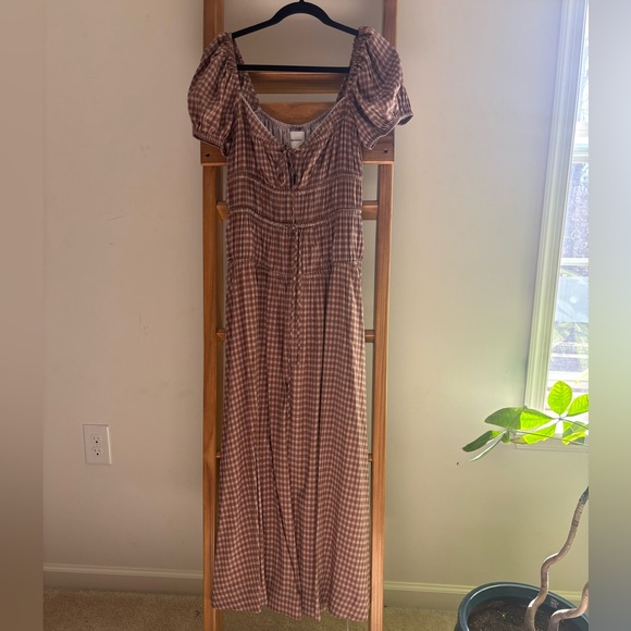 Reformation Rhett Midi Dress in Audrie Check - Picture 2 of 7